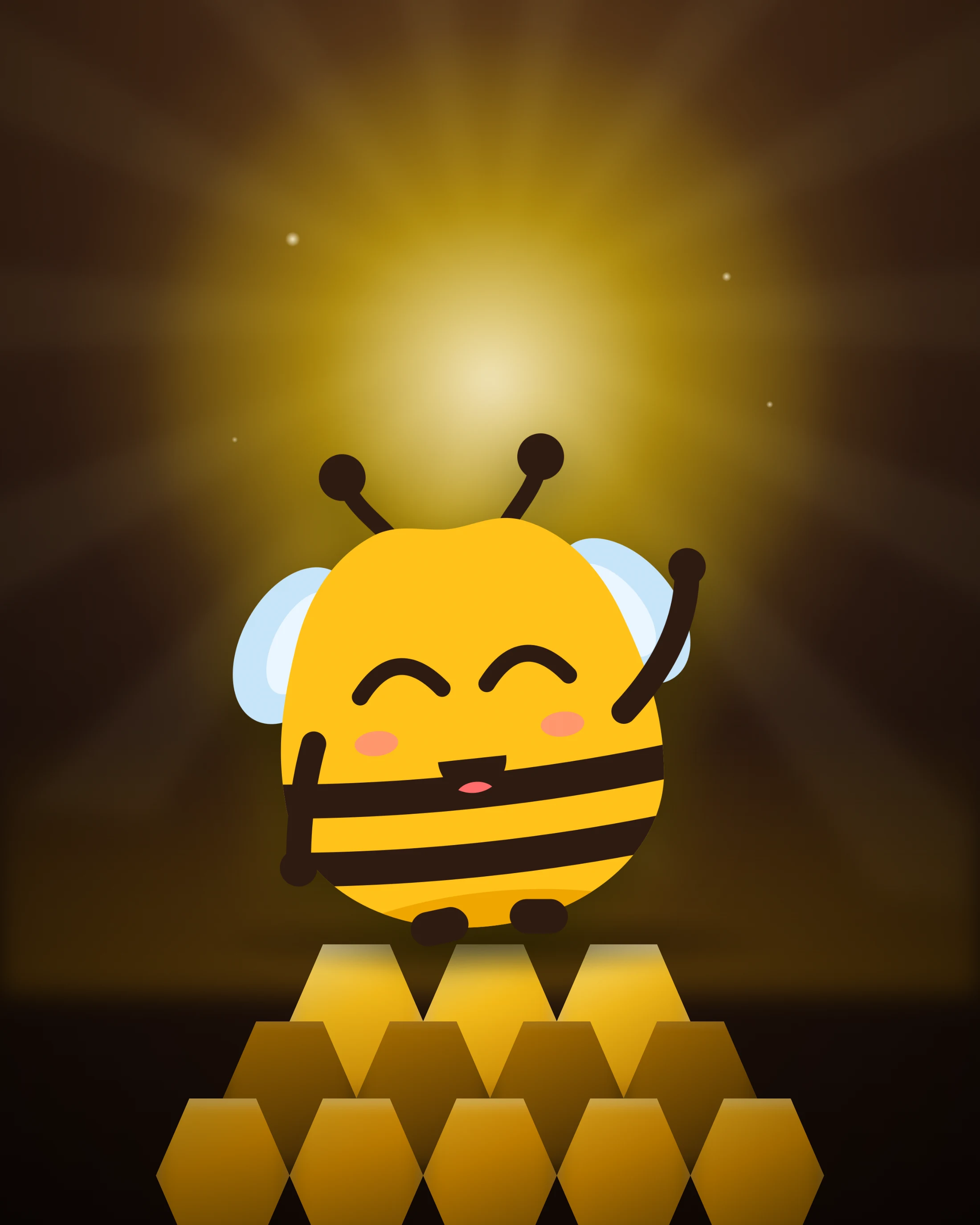 Vocabee, anglické slovo dňa s maskotom včielkou Mel, ikona iOS aplikácie