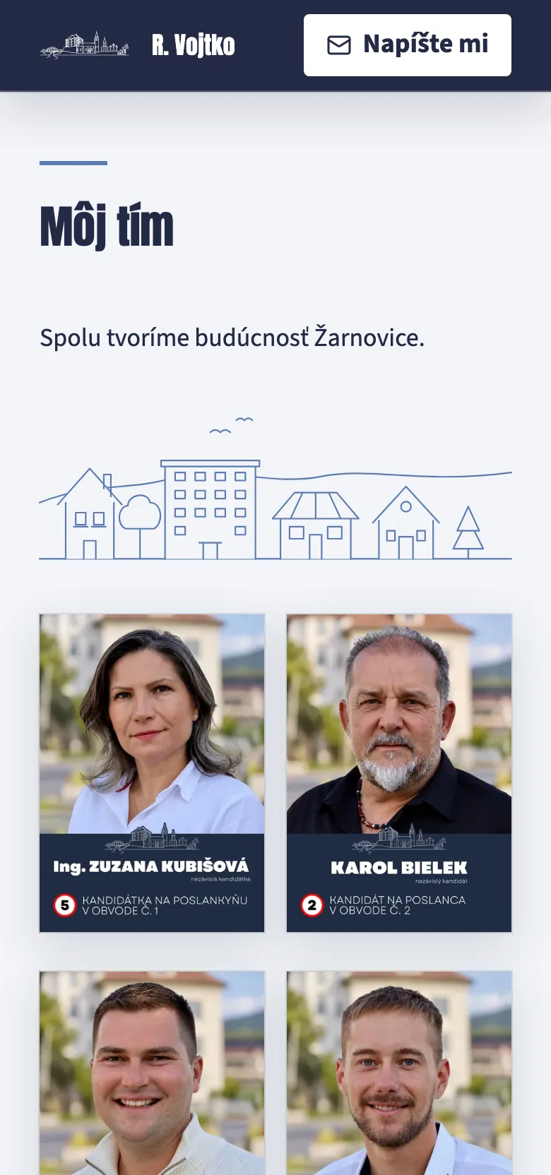 Tím kandidátov na telefóne